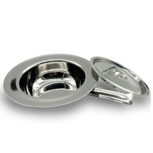 Bettpfanne mit Deckel aus Edelstahl