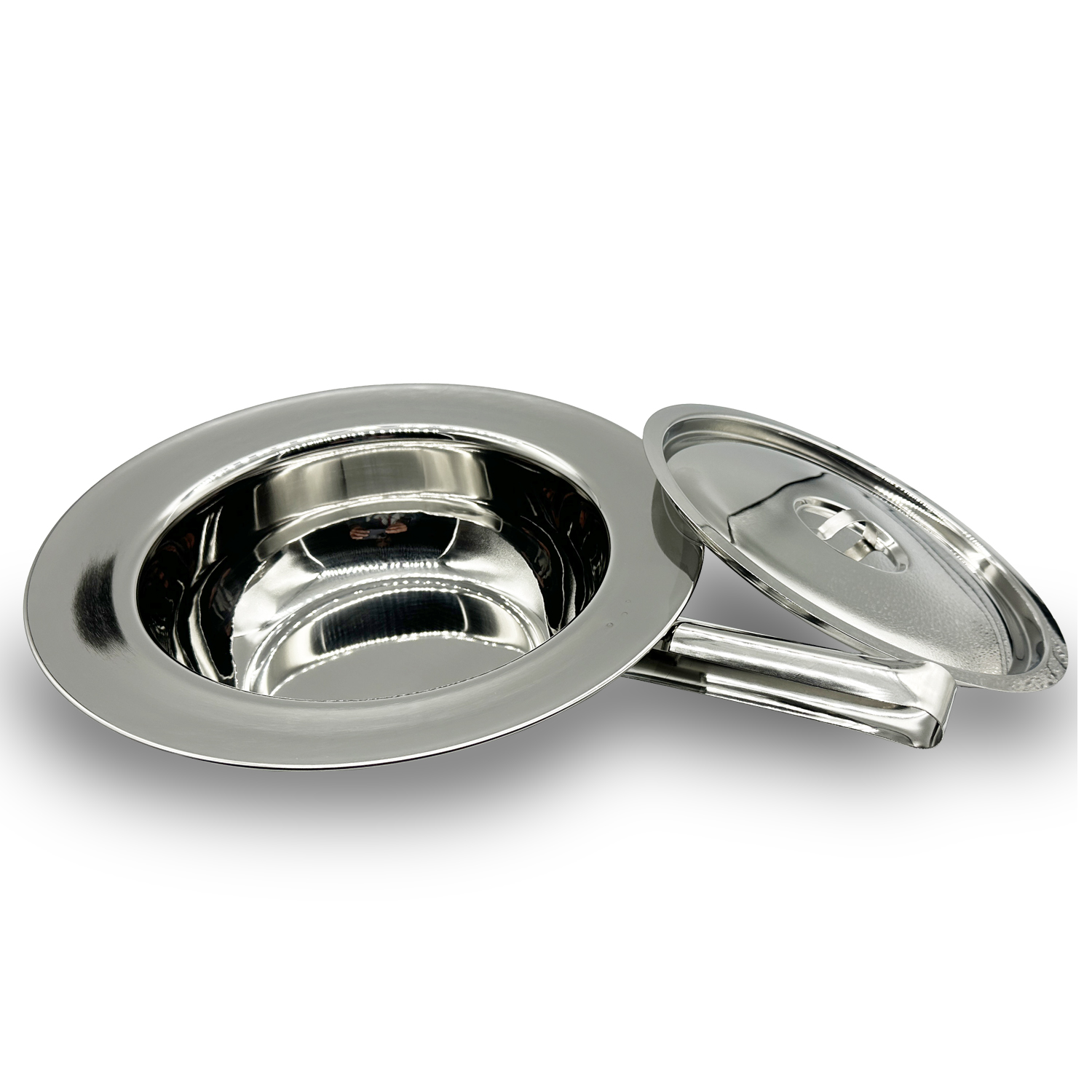 Bettpfanne mit Deckel aus Edelstahl